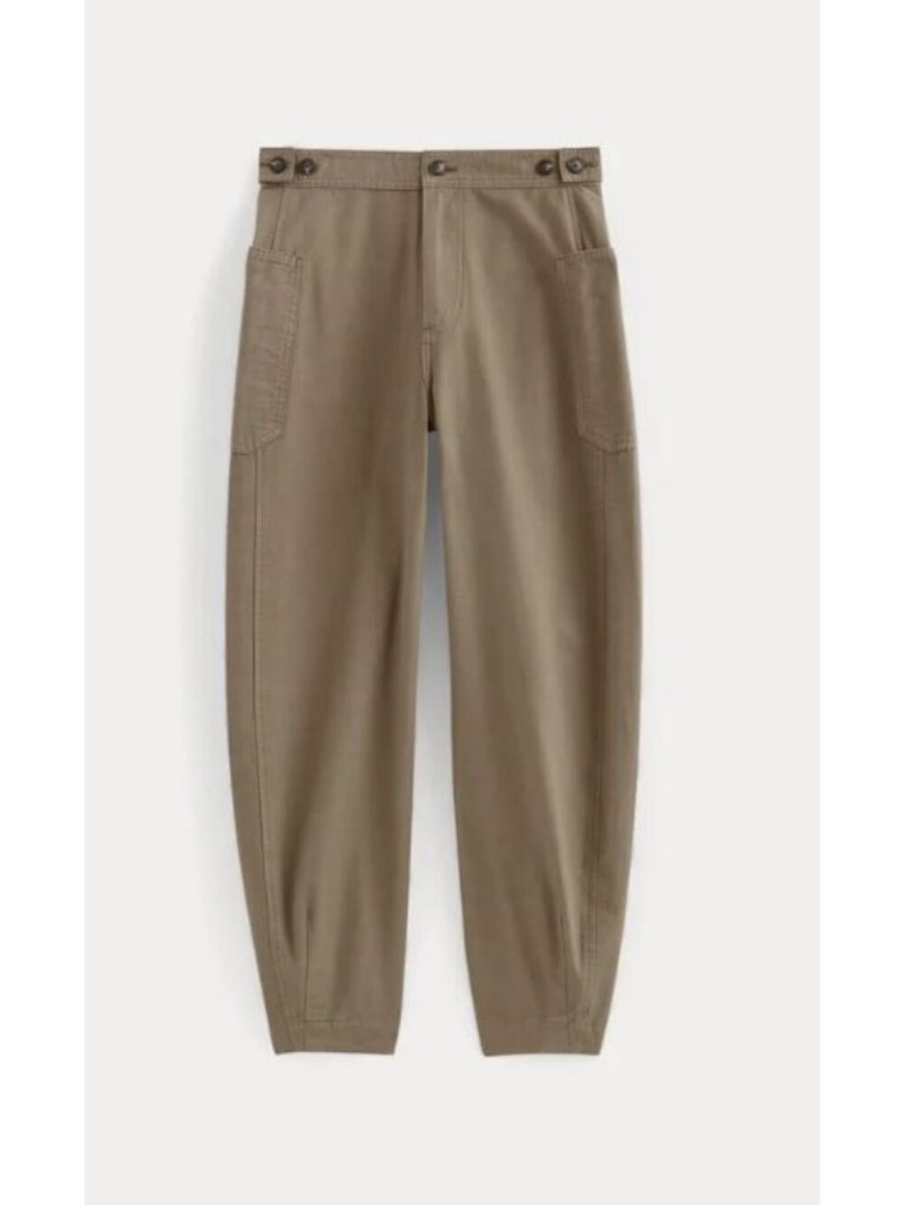 Everlane The Fatigue Barrel Pant Taupe Size 12 NWT